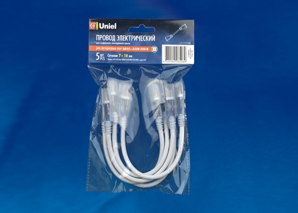 UCX-SK2/A67-NNN CLEAR 005 POLYBAG Соединитель (провод) для светодиодных лент 220В 3528, 2 контакта,