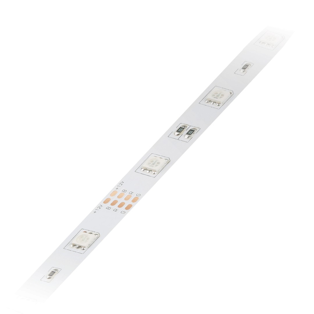 ULS-Q210 5050-30LED/m-10mm-IP20-DC12V-7,2W/m-5M-RGB Гибкая светодиодная лента на самоклеящейся основ