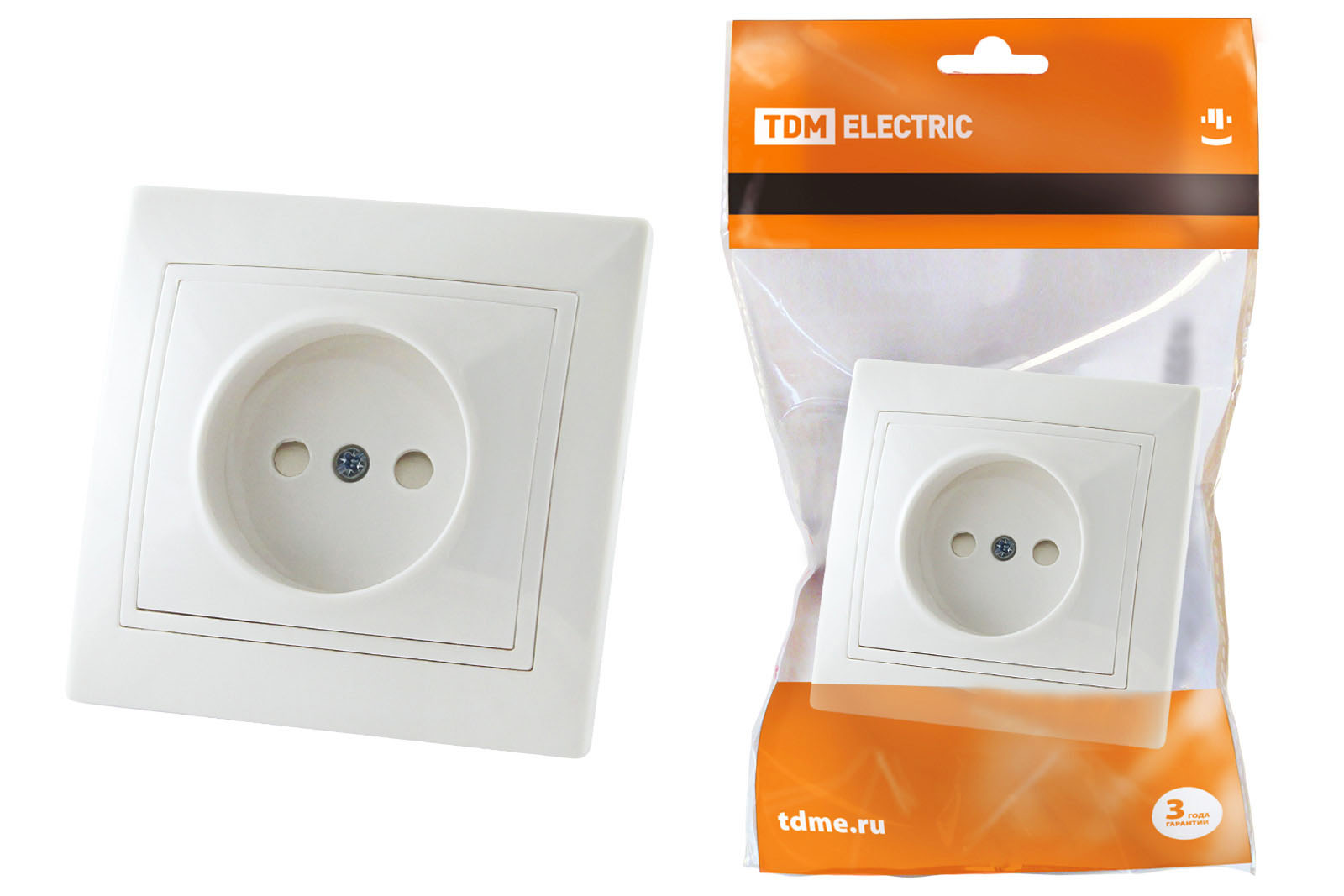 Розетка 2П с защ. шт. 10А 250В белая Таймыр